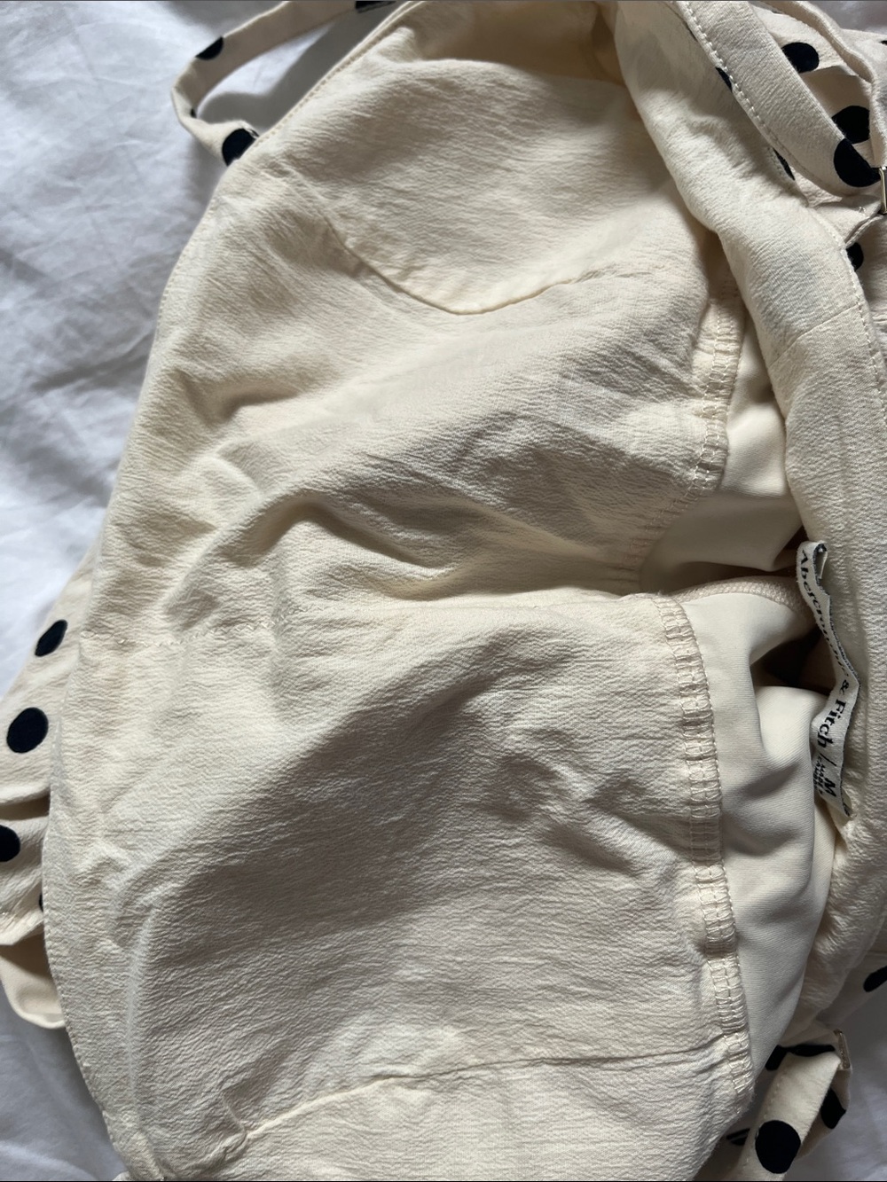 Abercrombie & Fitch Bra-free Everyday Skort mini dress in White Polka Dot - Picture 10 of 10